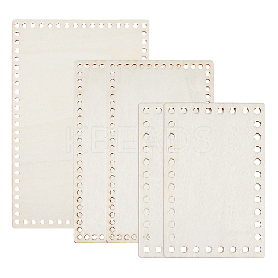 5Pcs 3 Styles Wooden Basket Bottoms DIY-HS0002-15-1