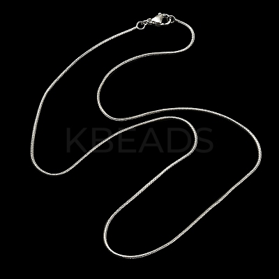 Brass Round Snake Chain Necklace for Men Women MAK-YW0001-11-1