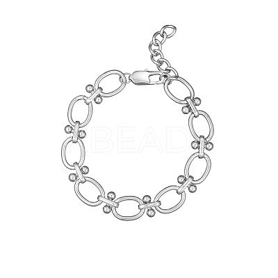 Non-Tarnish Stylish Unisex 304 Stainless Steel Irregular Buckle Bracelet/Necklace GC1125-4-1