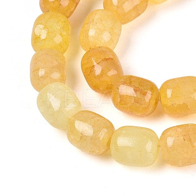 Baking Paint Crackle Glass Beads Strands DGLA-N019-01B-07-1