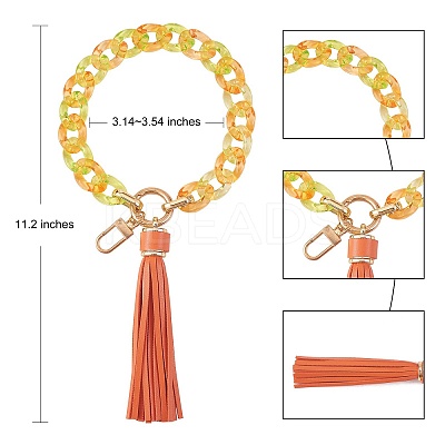 Chain Link Wristlet Keychain HJEW-SW00014-02-1