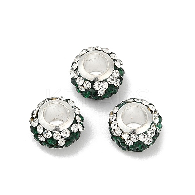 Alloy Rhinestone Clay Pave Beads ALRI-D300-02S-02-1