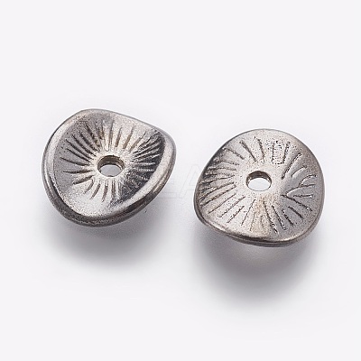 Tibetan Style Wavy Spacer Beads TIBEP-A11067-B-LF-1