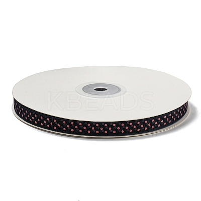100 Yards Polka Dot Print Nylon Ribbons OCOR-G014-01B-1