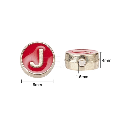 104Pcs 26 Colors Alloy Enamel Beads ENAM-YW0001-75-1