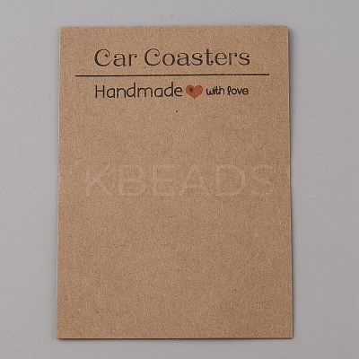Rectangle Kraft Paper Sublimation Car Coaster Display Cards CDIS-WH0024-18A-02-1