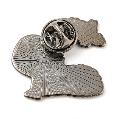 Word Hey You Dropped This Funny Brain Alloy Enamel Pin Broochs AJEW-Z023-10B-1