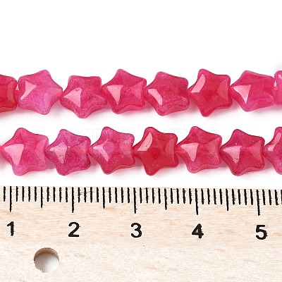 Dyed Natural Malaysia Jade Star Beads Strands G-Z080-A01-03-1