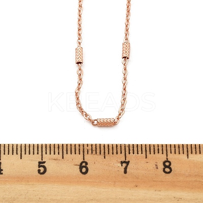 Brass Cable Chain Necklaces for Women NJEW-D302-19RG-1