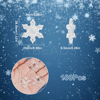 100Pcs Christmas Transparent Acrylic Connector Charms OACR-SC0001-58-1