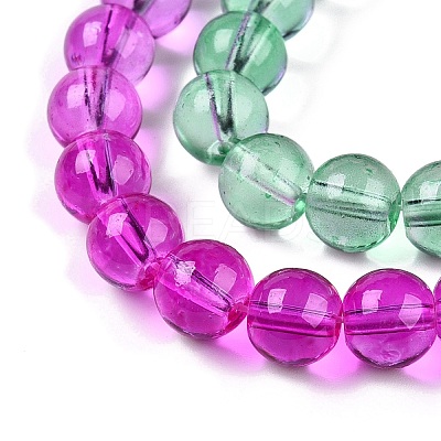 Baking Paint Transparent Glass Beads X-DGLA-M001-8mm-06-1