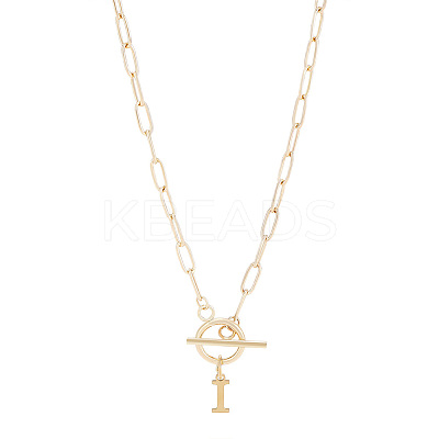 304 Stainless Steel Letter Pendant Necklaces NJEW-LP0001-52I-G-1