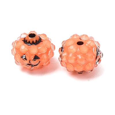 Halloween Opaque Acrylic & Resin Rhinestone Beads RB-CBA95A4-01B-1