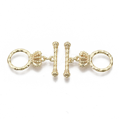 Brass Toggle Clasps X-KK-S354-218-NF-1