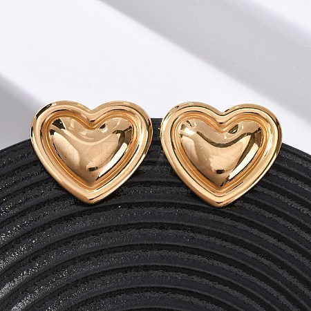 304 Stainless Steel Stud Earrings EJEW-K311-01G-1
