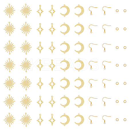 DIY Moon & Star & Sun Earring Making Kit KK-HY0003-49-1