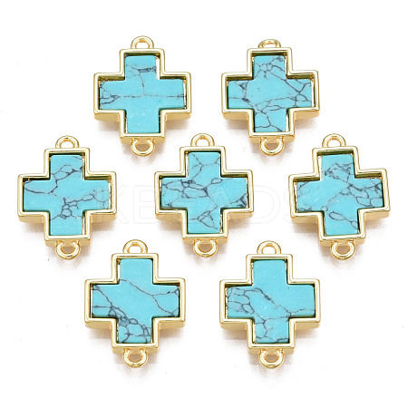 Brass Connector Charms KK-N233-172B-01B-1