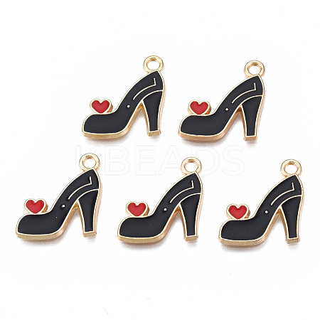 Rack Plating Alloy Enamel Pendants ENAM-T011-175-1