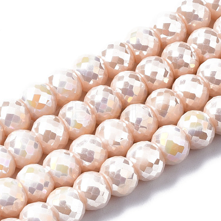 Electroplate Glass Beads Strands EGLA-Q125-003-A01-1