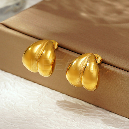Stylish 304 Stainless Steel Heart Stud Earrings for Women Daily Wear PG7148-1
