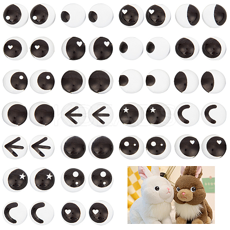 96Pcs 24 Style Glass Doll Craft Eyes Cabochons DIY-OC0011-83C-1