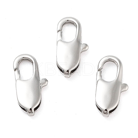 Rack Plating Brass Lobster Claw Clasps KK-F090-23P-01-1