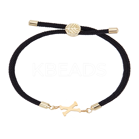 1Pc Adjustable Nylon Cord Slider Bracelets for Women BJEW-LP0001-32X-01-1
