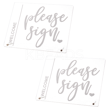 2Pcs Custom Word Acrylic Display Holder AJEW-FH0001-77-1
