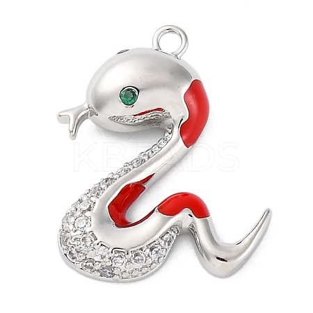 Brass Micro Pave Cubic Zirconia Pendants KK-A240-24P-1