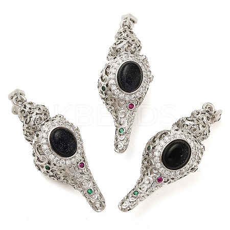 Synthetic Blue Goldstone Pendants G-F776-01P-06-1