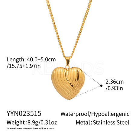 Sweet Design 304 Stainless Steel Heart Pendant Necklaces DY4160-10-1