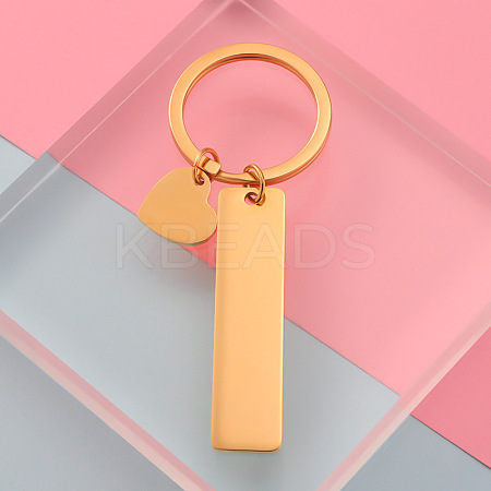 304 Stainless Steel Keychain HEAR-PW0001-144G-1