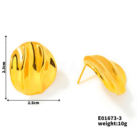 Fashionable Stainless Steel Stud Earrings UO2666-2-1