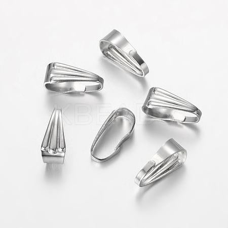 Tarnish Resistant 304 Stainless Steel Snap on Bails STAS-O083-01-1