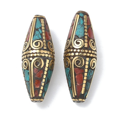 Handmade Tibetan Style Beads KK-Z157-09AG-03-1