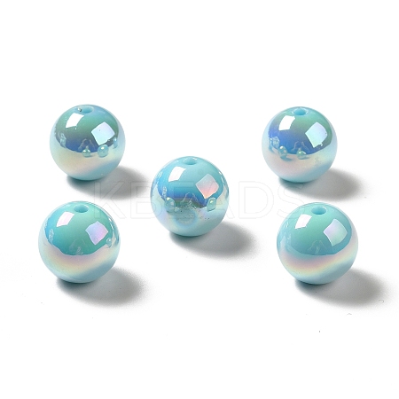 UV Plating Rainbow Iridescent Acrylic Beads X-PACR-D070-01I-1