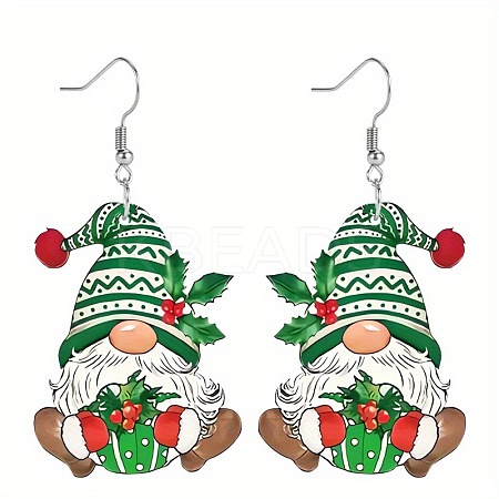 Christmas Acrylic Dangle Earrings FS-WG0219A-02-1