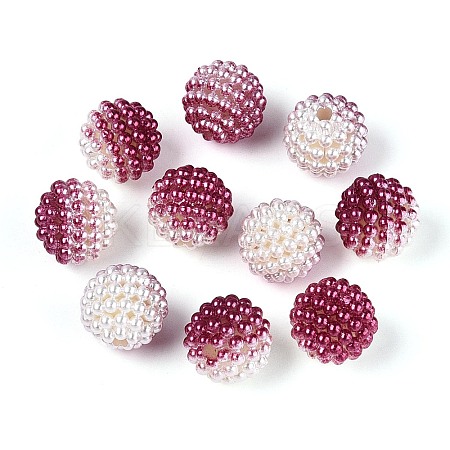 Imitation Pearl Acrylic Beads OACR-T004-15mm-09-1