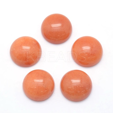 Natural Red Aventurine Cabochons G-P393-R48-4MM-1