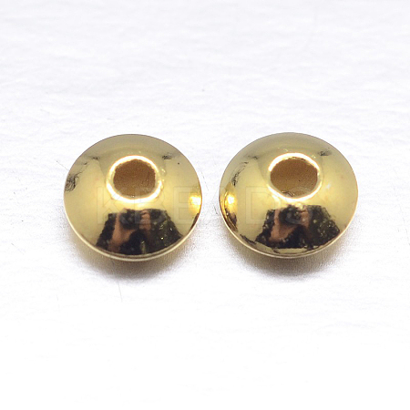 Real 18K Gold Plated Brass Spacer Beads KK-E702-17G-NF-1