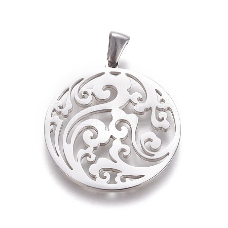 Non-Tarnish 304 Stainless Steel Pendants LS-STAS-F219-02P-1