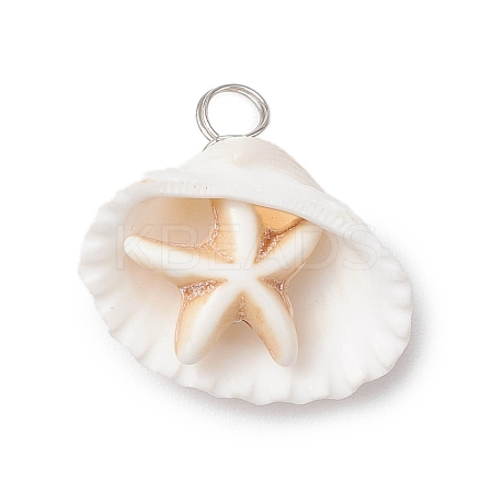 Summer Beach Natural Shell Pendants PALLOY-JF02649-01-1
