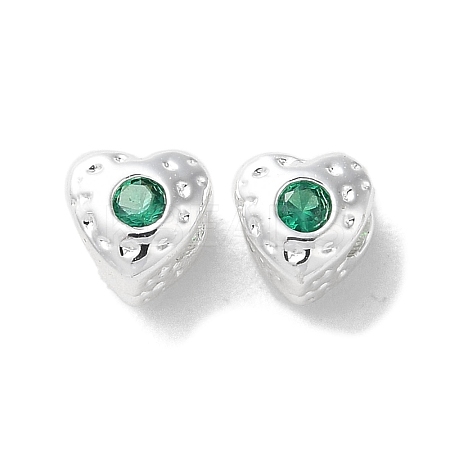 Valentine's Day Brass Micro Pave Cubic Zirconia Beads KK-P256-10S-03-1
