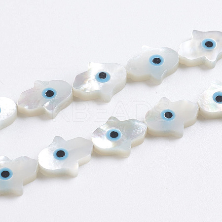 Natural White Shell Mother of Pearl Shell Beads SSHEL-L017-005B-1