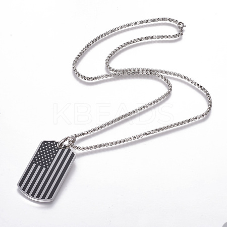 304 Stainless Steel Pendant Necklaces NJEW-F264-01P-1