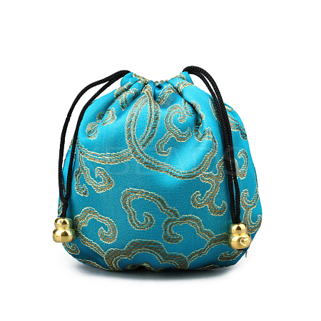 Chinese Style Stain Brocade Jewelry Packing Pouches PAAG-PW0001-161G-1-1