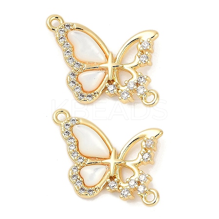 Brass Micro Pave Cubic Zirconia Pendants KK-U043-30G-01-1