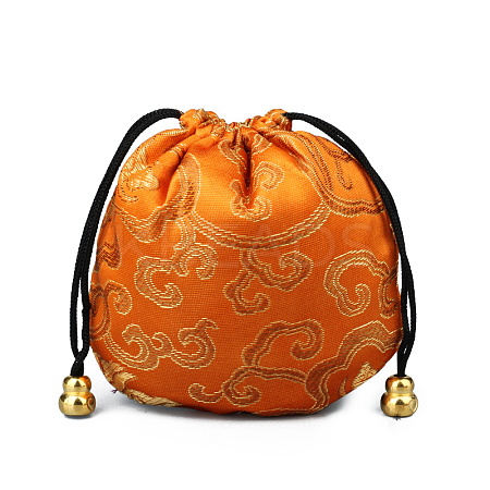 Chinese Style Stain Brocade Jewelry Packing Pouches PAAG-PW0001-161B-1-1