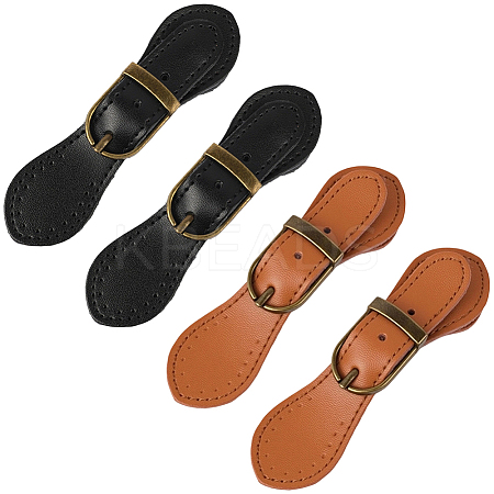 4Pcs 2 Colors Leather Toggle Buckle FIND-CL0002-20-1