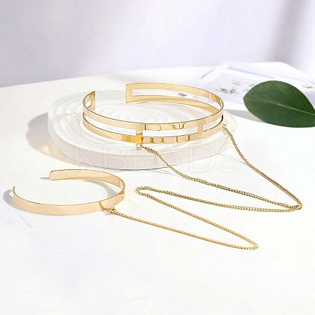 Alloy Chain Cuff Bangles FS-WGDB032-01-1